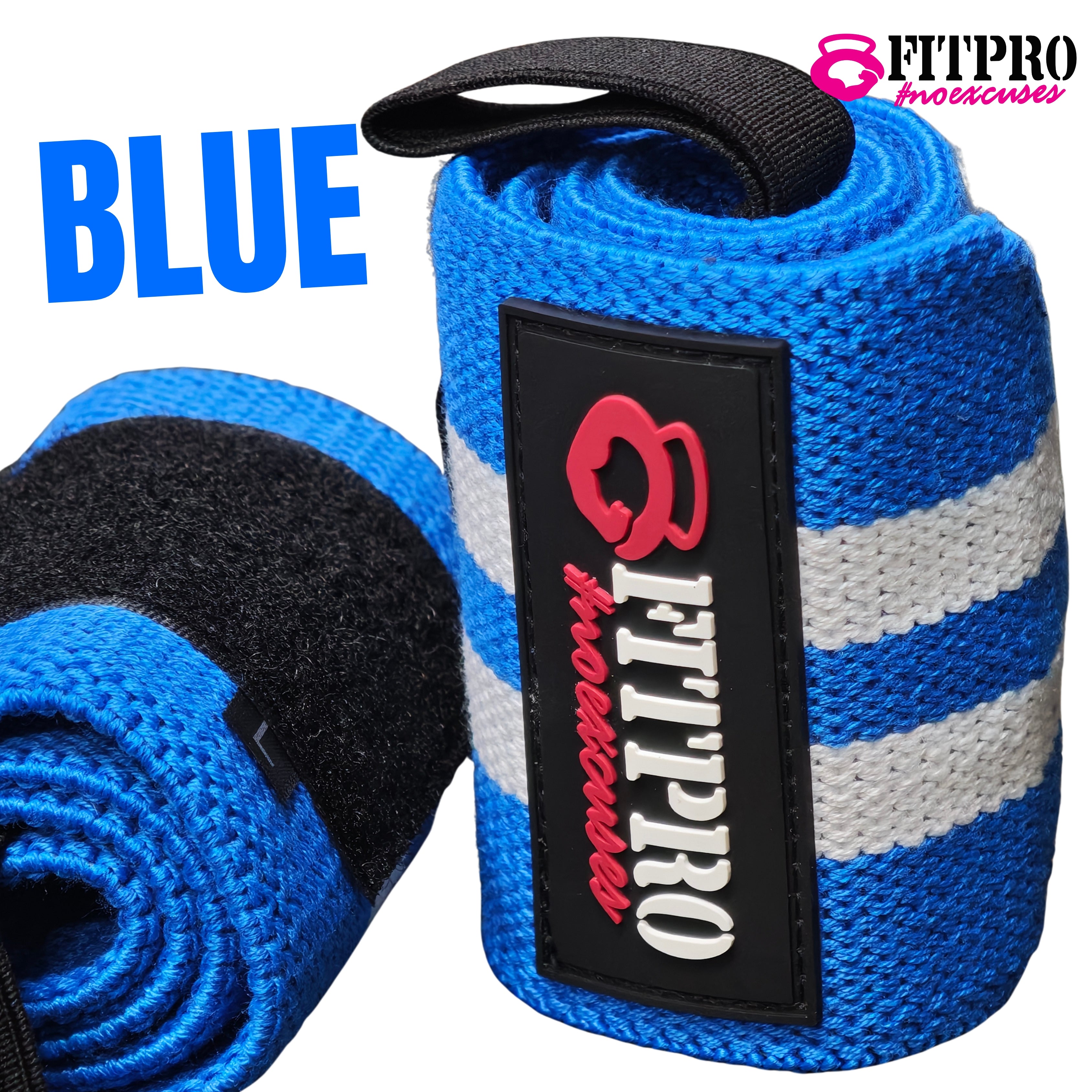 Fitpro Wrist Wraps สายรัดข้อมือยกน้ำหนัก 1 คู่  เพื่อป้องกันการบาดเจ็บข้อมือ / ที่ซัพพอร์ตข้อมือ หนา 3 มิล