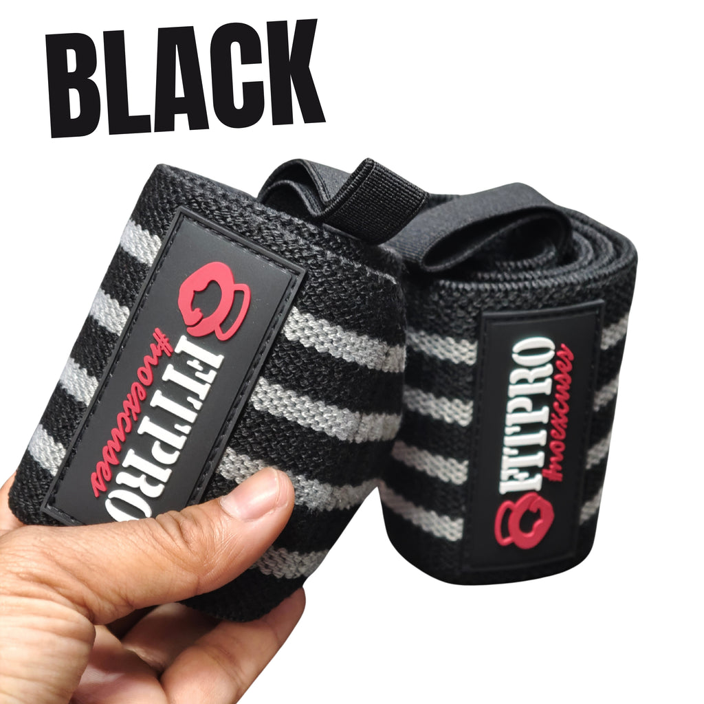 Fitpro Wrist Wraps สายรัดข้อมือยกน้ำหนัก 1 คู่  เพื่อป้องกันการบาดเจ็บข้อมือ / ที่ซัพพอร์ตข้อมือ หนา 3 มิล