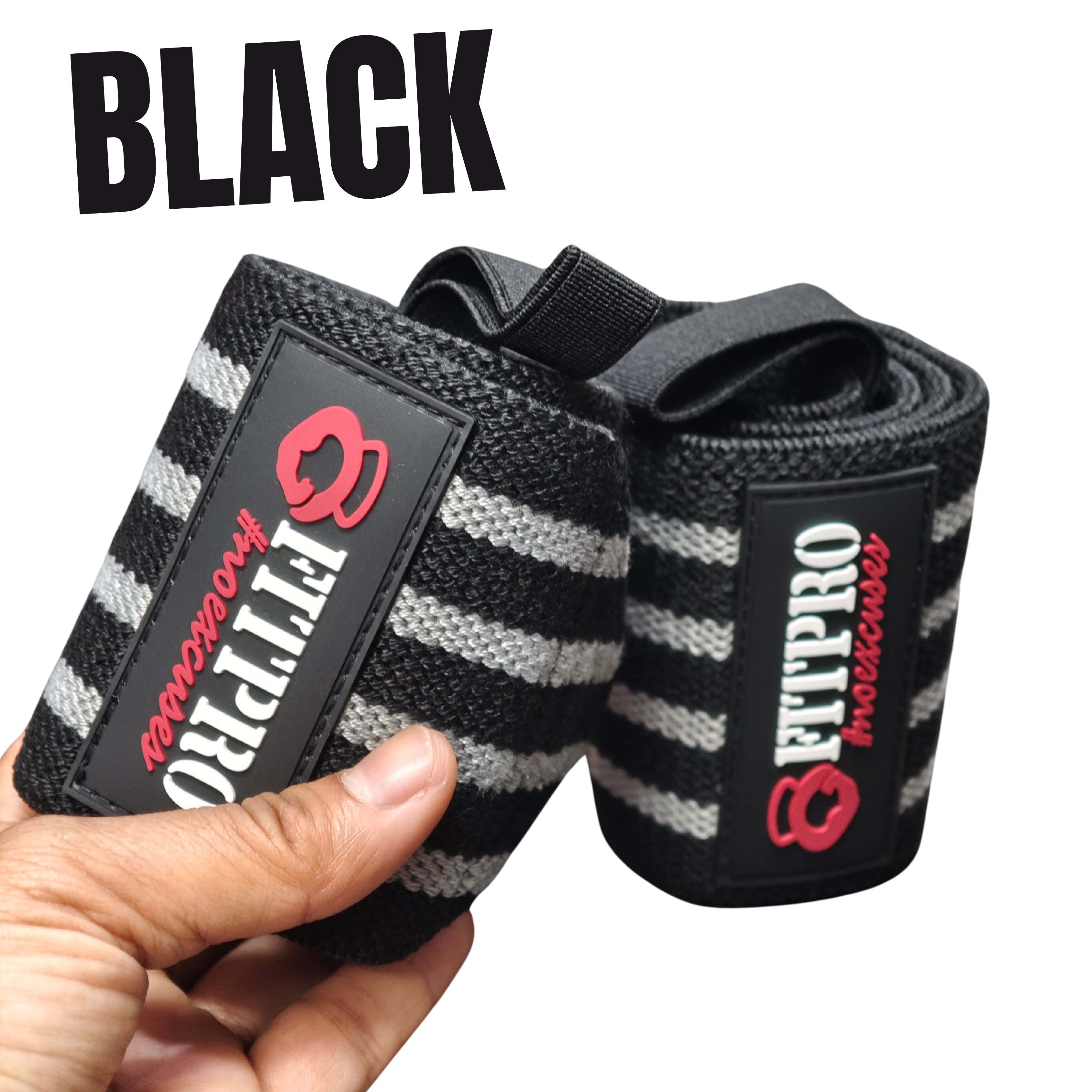 Fitpro Wrist Wraps สายรัดข้อมือยกน้ำหนัก 1 คู่  เพื่อป้องกันการบาดเจ็บข้อมือ / ที่ซัพพอร์ตข้อมือ หนา 3 มิล