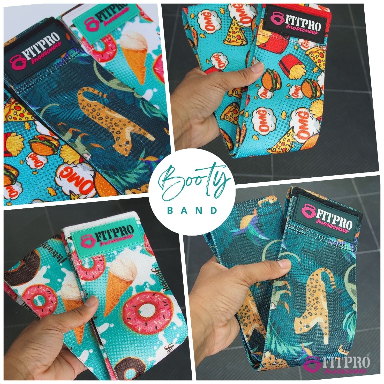 Hip Band / Booty Band ยางยืดปั้นก้น กระชับขา  และสะโพก Fitpro ตัวช่วยปั้นก้นและเพิ่มความแข็งแรงให้กับ Lower body