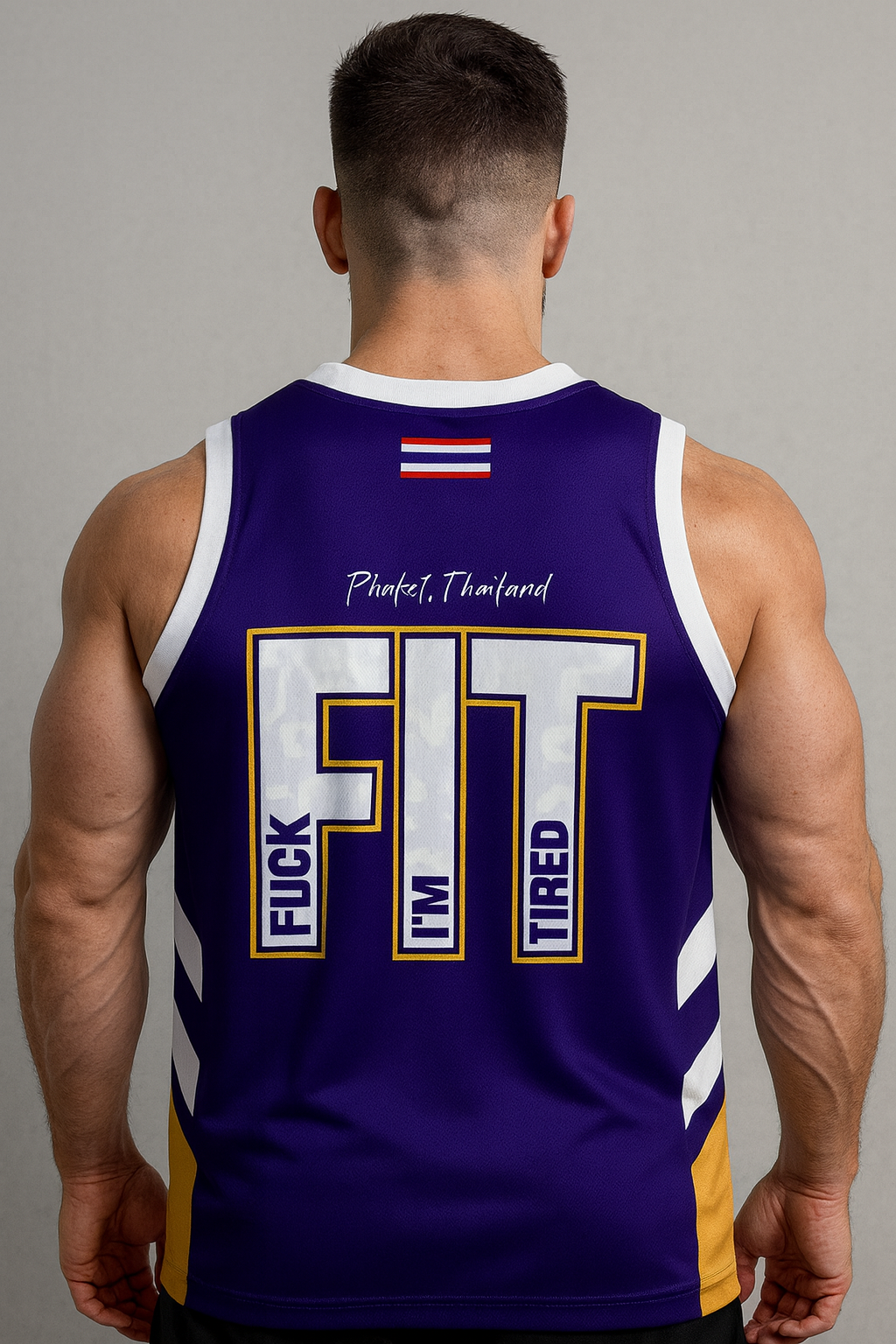 Fitpro Man Singlet เสื้อกล้าม เสื้อบาสเกตบอล 100% โพลีเอสเตอร์