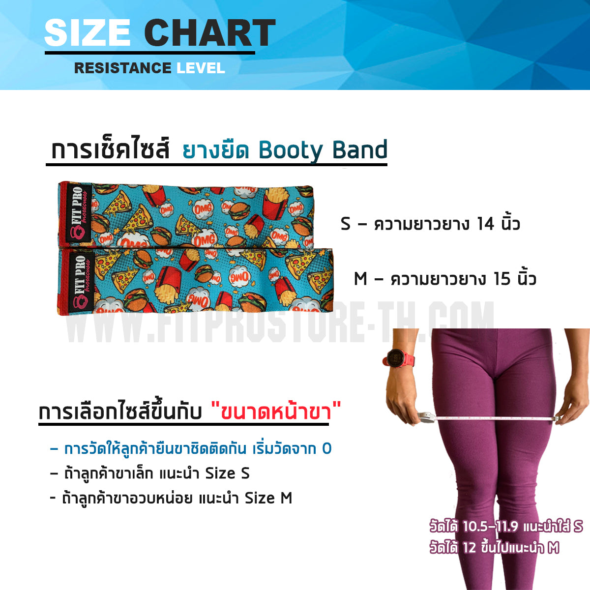 Hip Band / Booty Band ยางยืดปั้นก้น กระชับขา  และสะโพก Fitpro ตัวช่วยปั้นก้นและเพิ่มความแข็งแรงให้กับ Lower body